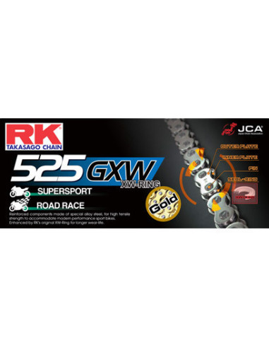 CHAINE RK GB525GXW 060 MAILLONS avec Attache à River.