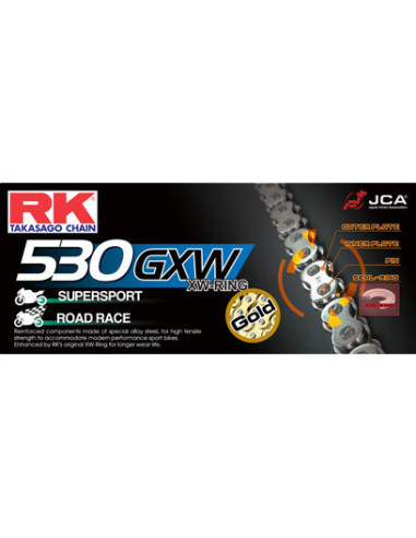 CHAINE RK GB530GXW 138 MAILLONS avec Attache à River.