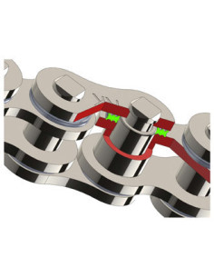 CHAINE RK NM525GXW 114 MAILLONS avec Attache à River. 2