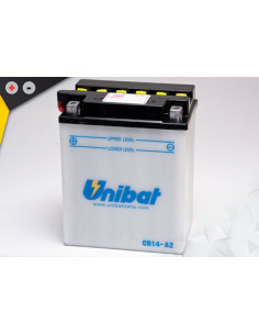 Batterie Unibat CB14-A2 - Livrée avec flacons d'acide séparé.