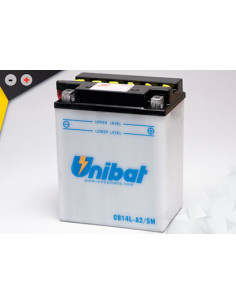 Batterie Unibat CB14L-A2 - Livrée avec flacons d'acide séparé.