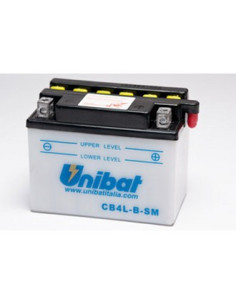 Batterie Unibat CB4L-B - Livrée avec flacons d'acide séparé.