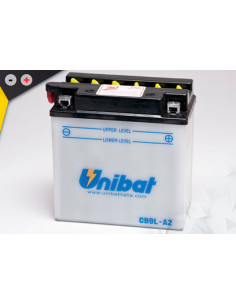 Batterie Unibat CB9L-A2 - Livrée avec flacons d'acide séparé.