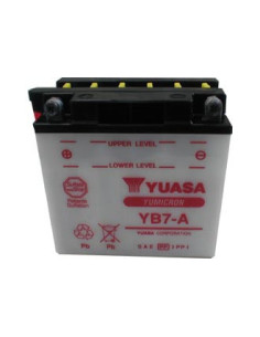 Batterie YUASA YB7-A  (CB7-A / CB7A / 7A) acide non incluse