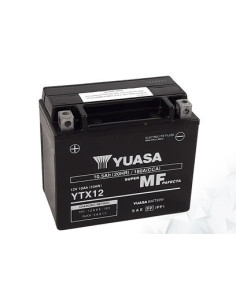 Batterie AGM Activated Pré-remplie YUASA YTX12 (12BS)