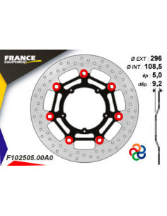 Disque de frein Gamme Essentiel FE.FL102505 / Oeillets Couleurs