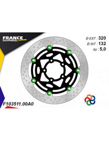 Disque de frein Gamme Essentiel FE.FL103511 / Oeillets Couleur