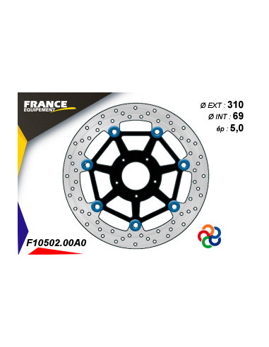 Disque de frein Gamme Essentiel FE.FL10502 / Oeillets Couleurs