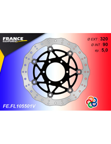 Disque de frein Gamme Essentiel FE.F105501V / Oeillets Couleurs