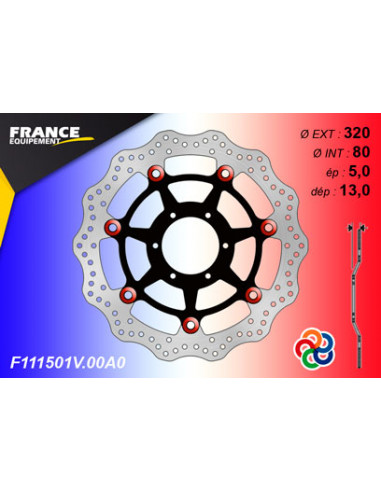 Disque de frein Gamme Essentiel FE.FL111501V / Oeillets Couleurs