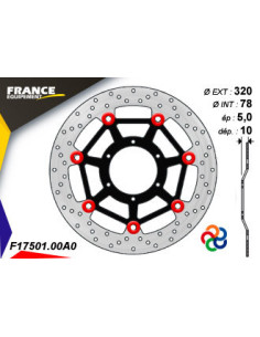 Disque de frein Gamme Essentiel FE.FL17501 / Oeillets Couleurs