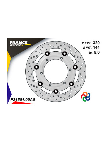 Disque de frein Gamme Essentiel FE.FL21501 / Oeillets Couleurs