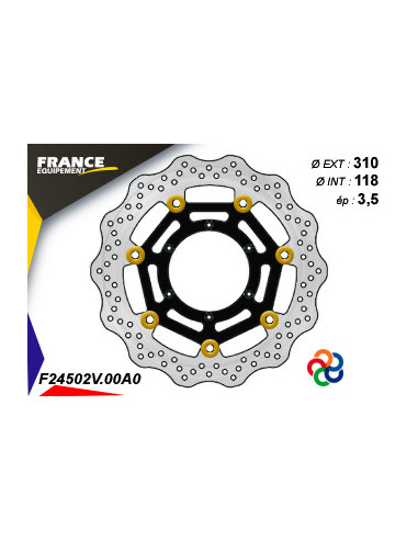 Disque de frein Gamme Essentiel FE.FL24502V / Oeillets Couleurs