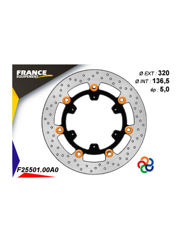 Disque de frein Gamme Essentiel FE.FL25501 / Oeillets Couleurs