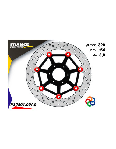 Disque de frein Gamme Essentiel FE.FL35501 / Oeillets Couleurs