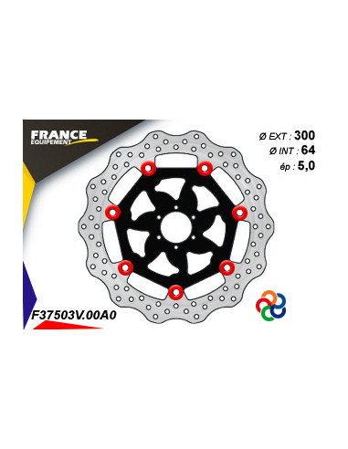 Disque de frein Gamme Essentiel FE.FL37503V / Oeillets Couleurs