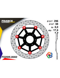 Disque de frein Gamme Essentiel FE.FL52505 / Oeillets Couleurs
