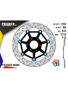Disque de frein Gamme Essentiel FE.FL53502 / Oeillets Couleurs