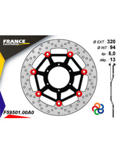 Disque de frein Gamme Essentiel FE.FL59501 / Oeillets Couleurs
