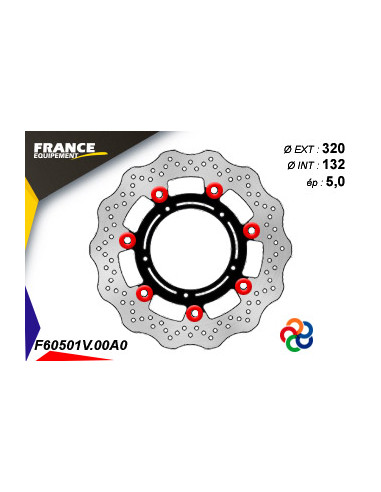 Disque de frein Gamme Essentiel FE.FL60501V / Oeillets Couleurs