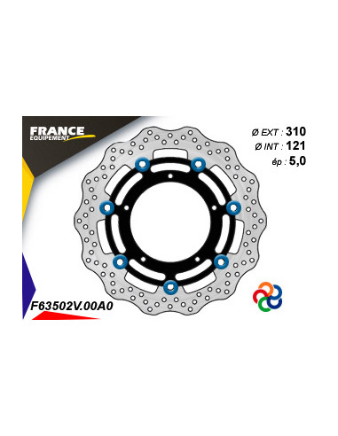 Disque de frein Gamme Essentiel FE.FL63502V / Oeillets Couleurs