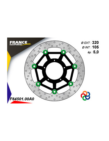 Disque de frein Gamme Essentiel FE.FL64501 / Oeillets Couleurs