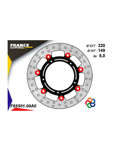 Disque de frein Gamme Essentiel FE.FL65501 / Oeillets Couleurs