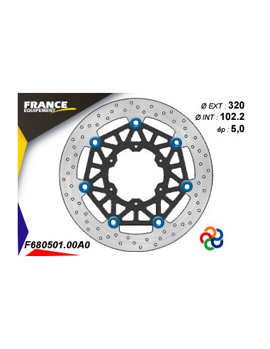 Disque de frein Gamme Essentiel FE.FL680501 / Oeillets Couleurs