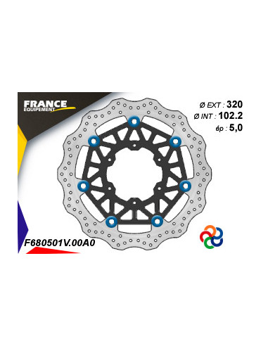 Disque de frein Gamme Essentiel FE.FL680501V / Oeillets Couleurs