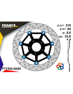 Disque de frein Gamme Essentiel FE.FL71502 / Oeillets Couleurs