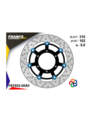 Disque de frein Gamme Essentiel FE.FL83502 / Oeillets Couleurs