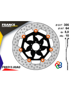 Disque de frein Gamme Essentiel FE.FL86513 / Oeillets Couleurs