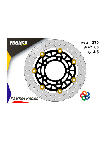 Disque de frein Gamme Essentiel FE.FLAK501V / Oeillets Couleurs