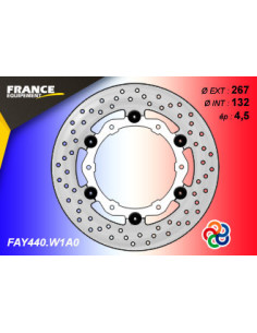Disque Essentiel FLAY440 / Centre BLANC (W1) / Oeillets Couleurs