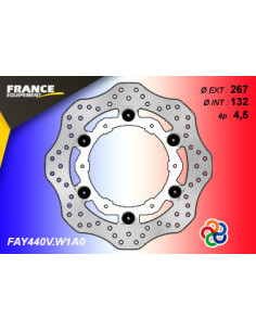 Disque Essentiel FLAY440V / Centre BLANC (W1) / Oeillets Couleurs