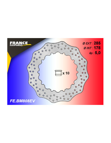 Disque de frein Gamme Essentiel FE.BM808EV (inclus 10 plots)