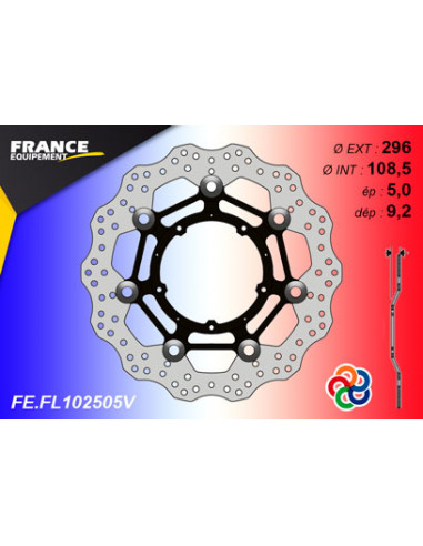 Disque de frein Gamme Essentiel FE.FL102505V