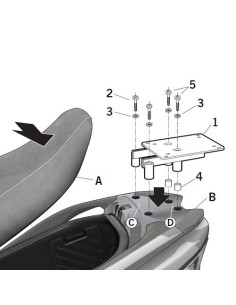 Porte paquet Shad Top Master Suzuki Burgman 400