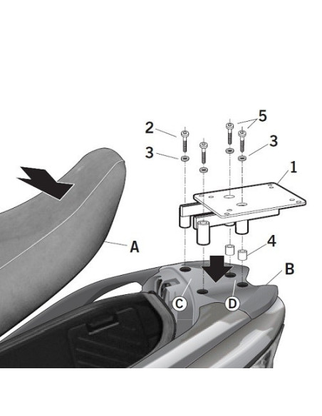 Porte paquet Shad Top Master Suzuki Burgman 400