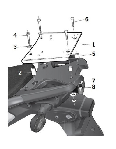 Porte paquet Shad Top Master Suzuki V-Strom 650