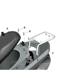 Porte paquet Shad Top Master YAMAHA CYGNUS X 125 04-06