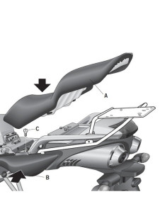 Porte paquet Shad Top Master YAMAHA FAZER FZ6 N/S 600 ( 04 - 12)