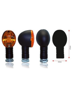 Clignotants Basic À Ampoule  Avec Cabochon Orange