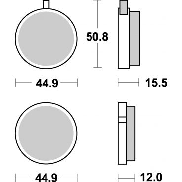 Plaquettes de frein moto SBS Ceramic 500 HF