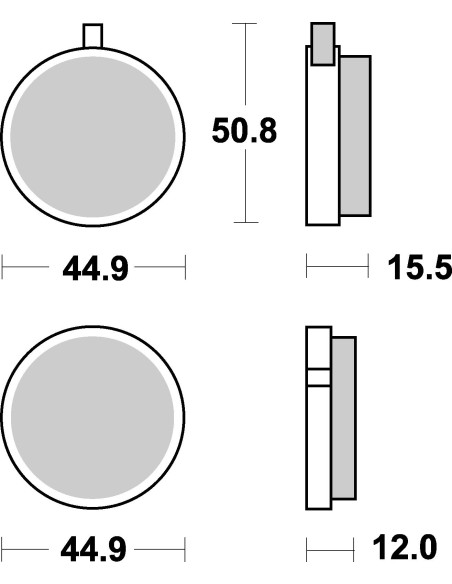 Plaquettes de frein moto SBS Ceramic 500 HF