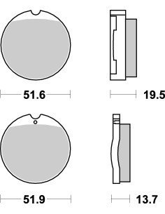 Plaquettes de frein moto SBS Ceramic 501 HF