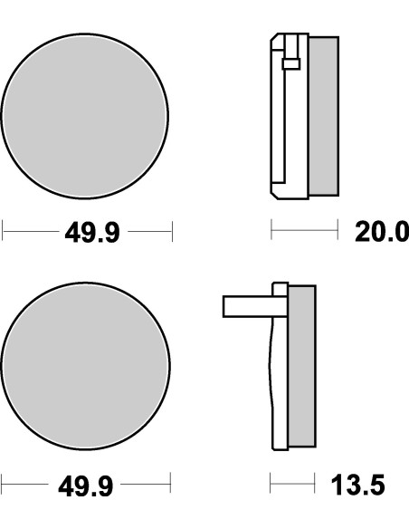 Plaquettes de frein moto SBS Ceramic 502 HF