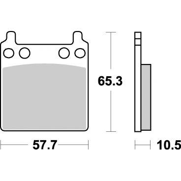 Plaquettes de frein moto SBS Ceramic 509 HF