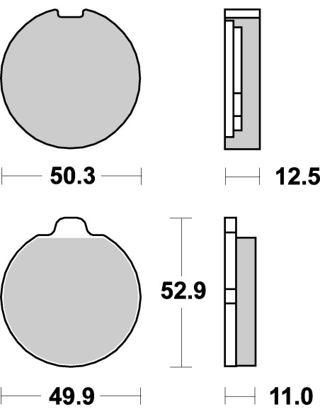 Plaquettes de frein moto SBS Ceramic 511 HF