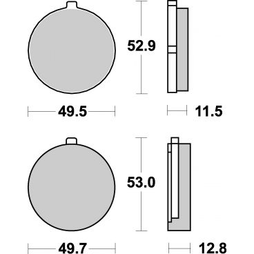 Plaquettes de frein moto SBS Ceramic 515 HF